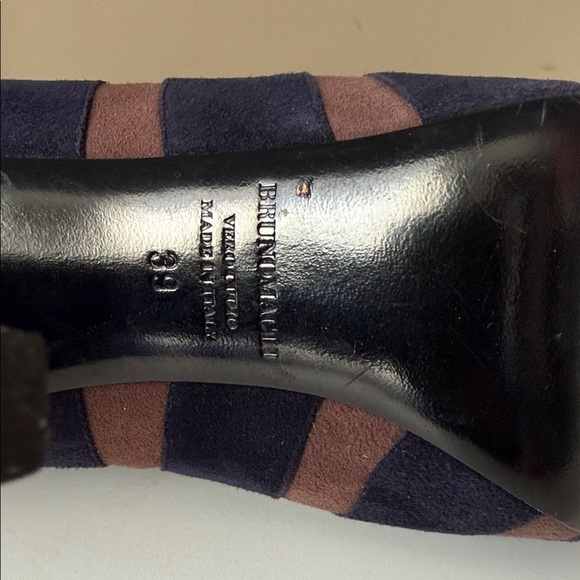 Bruno Magli Women's Ankle Boots in Navy and Brown - Picture 12 of 14